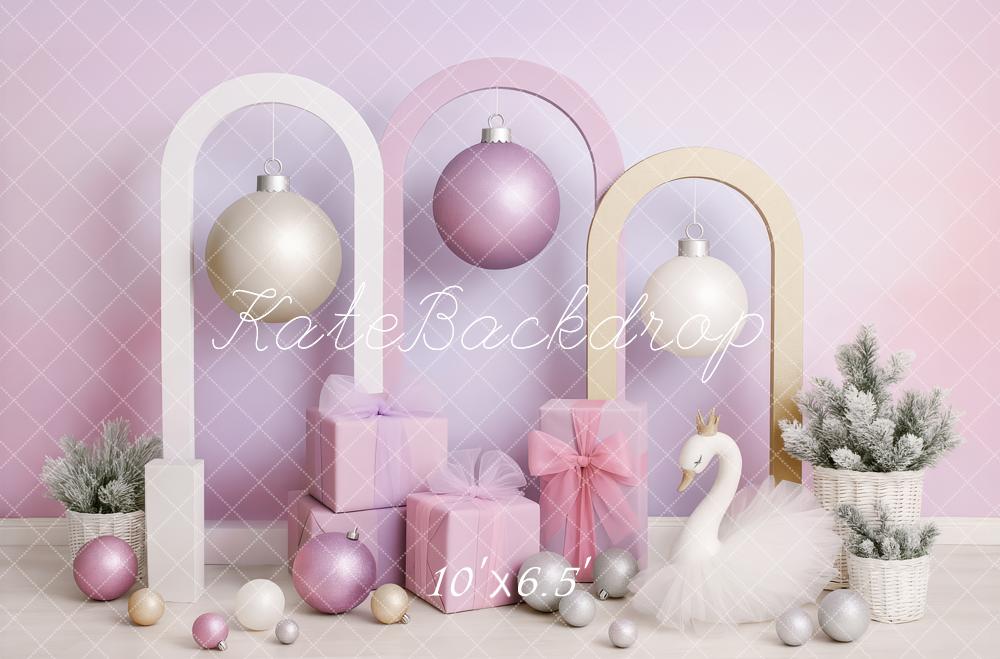 Kate Noël Cygne Décorations Violet Toile de fond conçue par Patty Roberts - Kate Backdrop FR