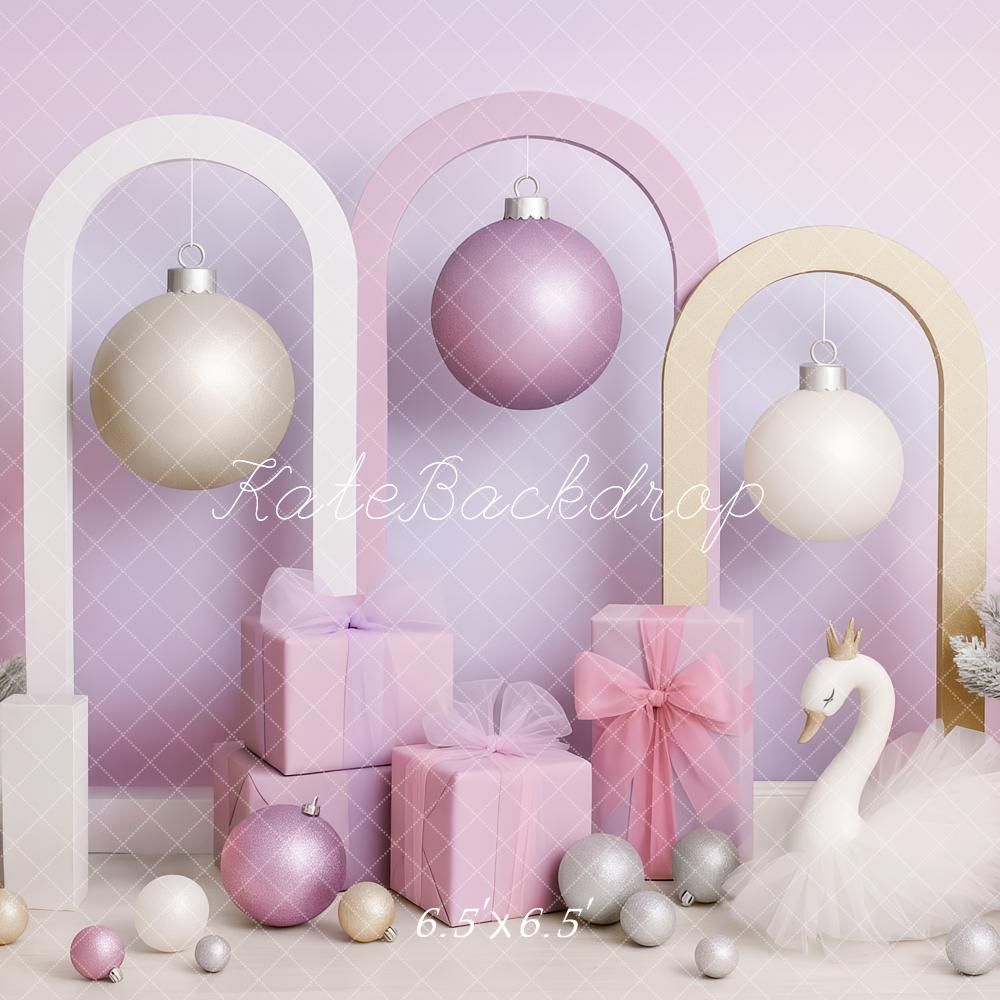 Kate Noël Cygne Décorations Violet Toile de fond conçue par Patty Roberts - Kate Backdrop FR