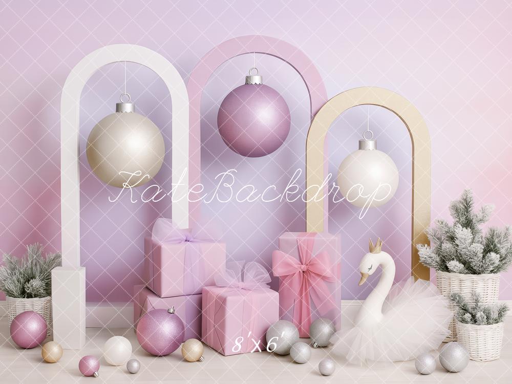 Kate Noël Cygne Décorations Violet Toile de fond conçue par Patty Roberts - Kate Backdrop FR