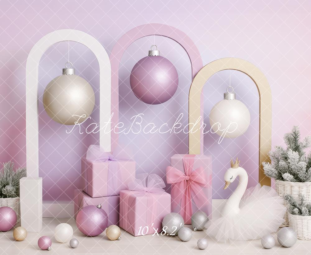Kate Noël Cygne Décorations Violet Toile de fond conçue par Patty Roberts - Kate Backdrop FR