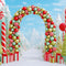 Kate Noël Bonbons Arche Ruelle Neige Toile de fond conçue par Patty Roberts - Kate Backdrop FR