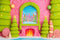 Kate Noël Bonbons Conte de fées Cheminée Toile de fond conçue par Patty Roberts - Kate Backdrop FR