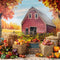 Kate Automne Grange Citrouille Récolte Foin Toile de fond conçue par Emetselch - Kate Backdrop FR