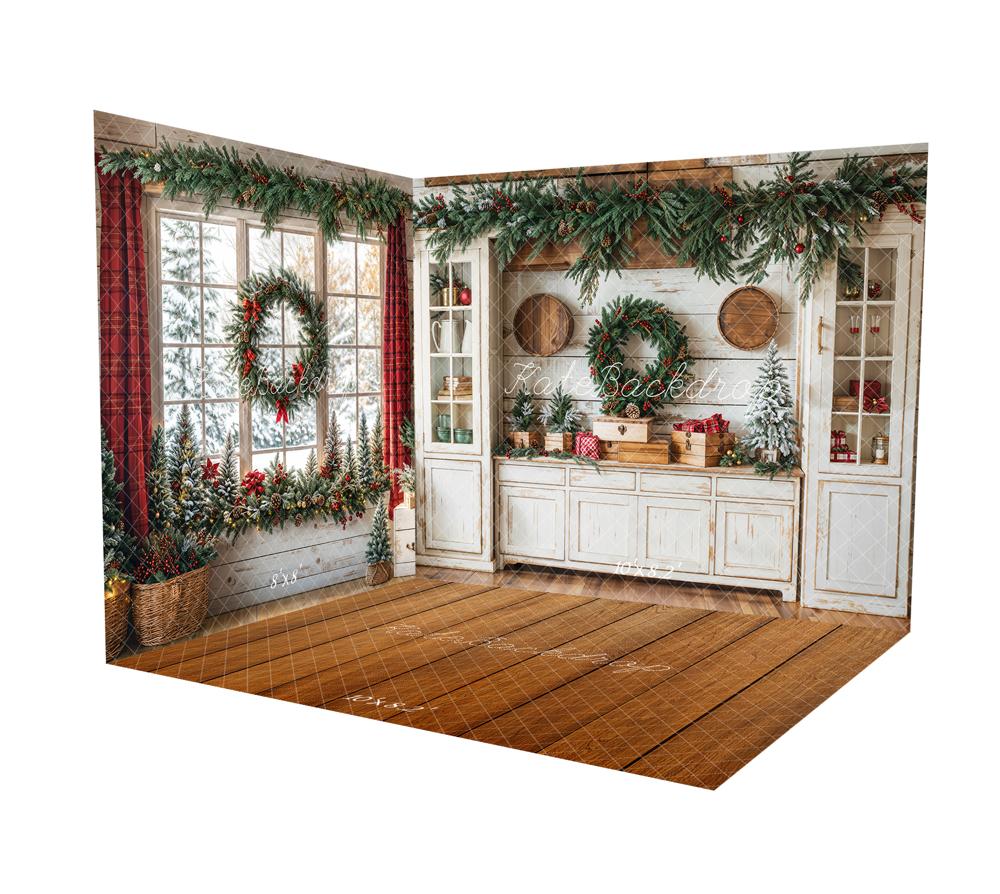 Kate Noël Fenêtre Armoire Rustique Ensemble de chambre - Kate Backdrop FR