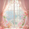 Kate Fleurs Fenêtre Rideau Rose Toile de fond conçue par Emetselch - Kate Backdrop FR