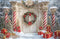 Kate Noël Rétro Porte Colonnes Neige Toile de fond conçue par Emetselch - Kate Backdrop FR