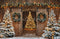 Kate Sapin de Noël Grange Porte Lumières Toile de fond conçue par Emetselch - Kate Backdrop FR