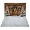 Kate Sapin de Noël Grange Porte Lumières Toile de fond+Hiver Neige Sol Toile de fond - Kate Backdrop FR