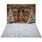 Kate Sapin de Noël Grange Porte Lumières Toile de fond+Hiver Neige Sol Toile de fond - Kate Backdrop FR