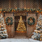 Kate Sapin de Noël Grange Porte Lumières Toile de fond conçue par Emetselch - Kate Backdrop FR
