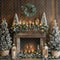 Kate Sapin de Noël Rustique Cheminée Lanterne Toile de fond conçue par Emetselch - Kate Backdrop FR