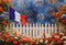 Kate Fête Nationale Française Fleur Feux d'artifice Toile de fond conçue par Emetselch - Kate Backdrop FR