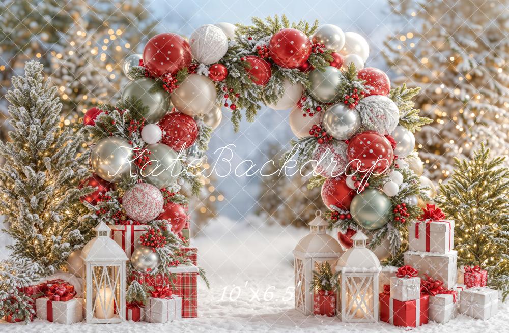 Kate Noël Décorations Arche Neige Cadeaux Toile de fond conçue par Emetselch - Kate Backdrop FR