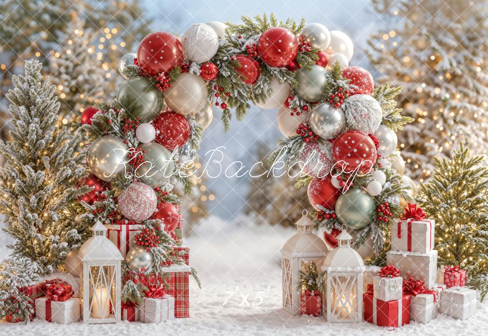 Kate Noël Décorations Arche Neige Cadeaux Toile de fond conçue par Emetselch - Kate Backdrop FR