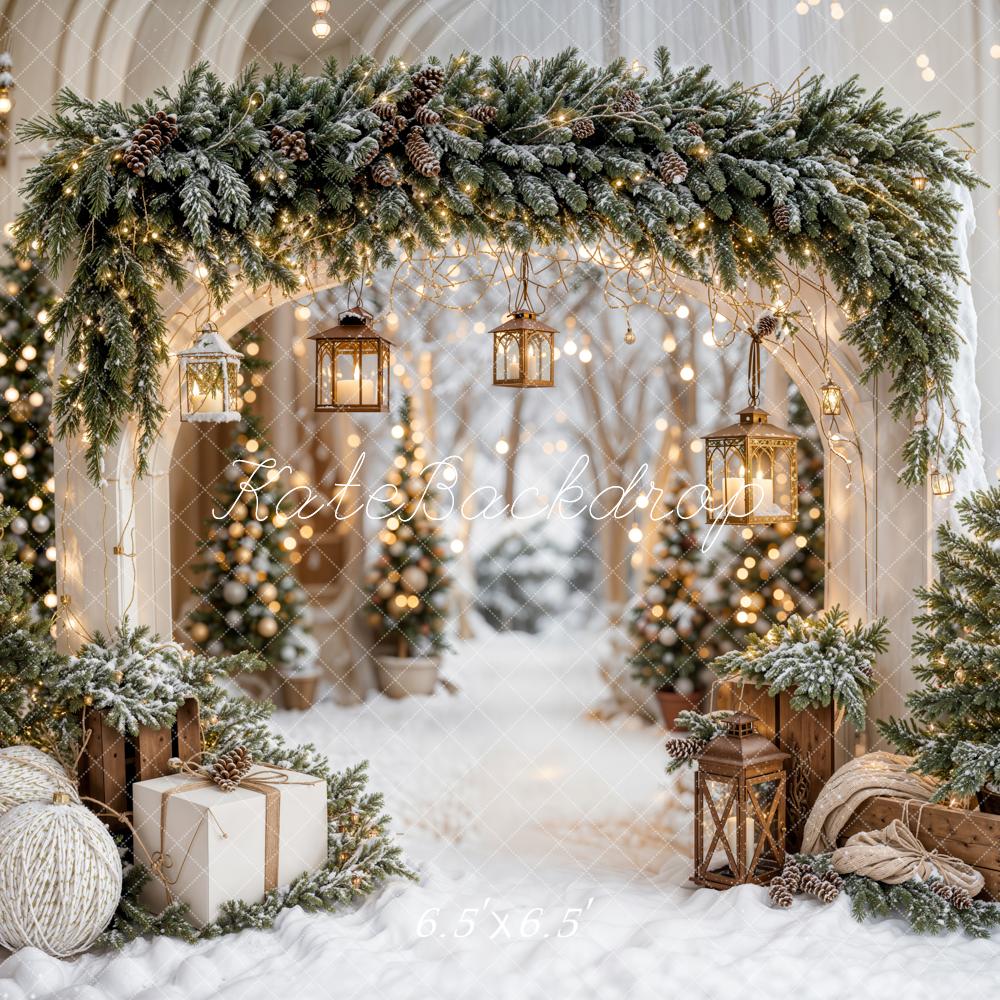 Kate Noël Arche Neige Arbres Lumière Toile de fond conçue par Emetselch