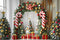 Kate Sapin de Noël Bonbons Arche Cadeaux Toile de fond conçue par Mini MakeBelieve - Kate Backdrop FR