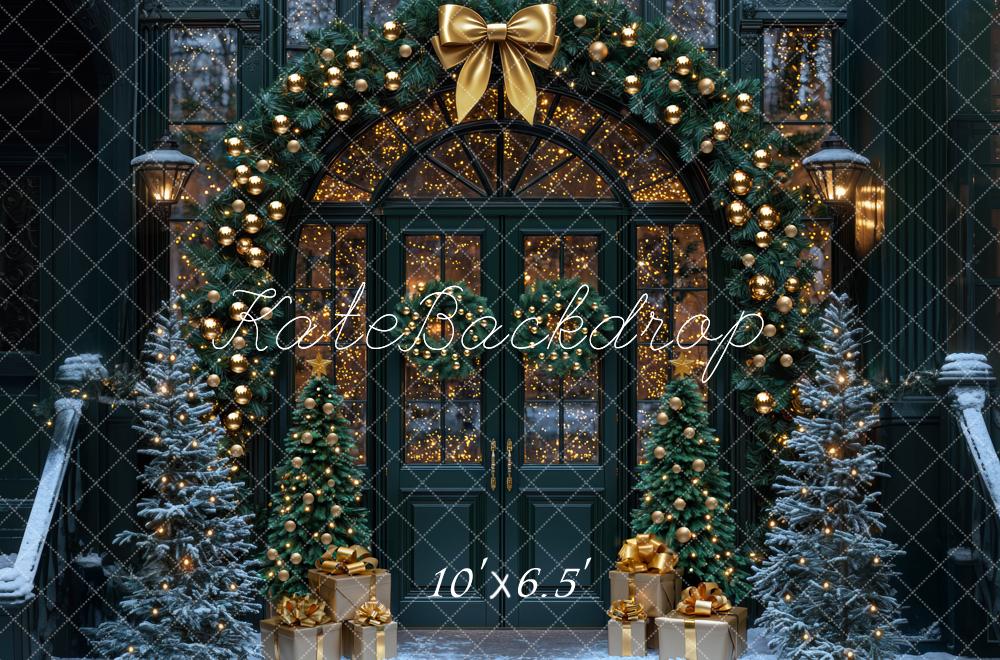Kate Sapin de Noël Porte Arche Nuit Toile de fond conçue par Mini MakeBelieve - Kate Backdrop FR