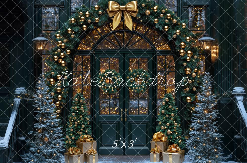 Kate Sapin de Noël Porte Arche Nuit Toile de fond conçue par Mini MakeBelieve - Kate Backdrop FR