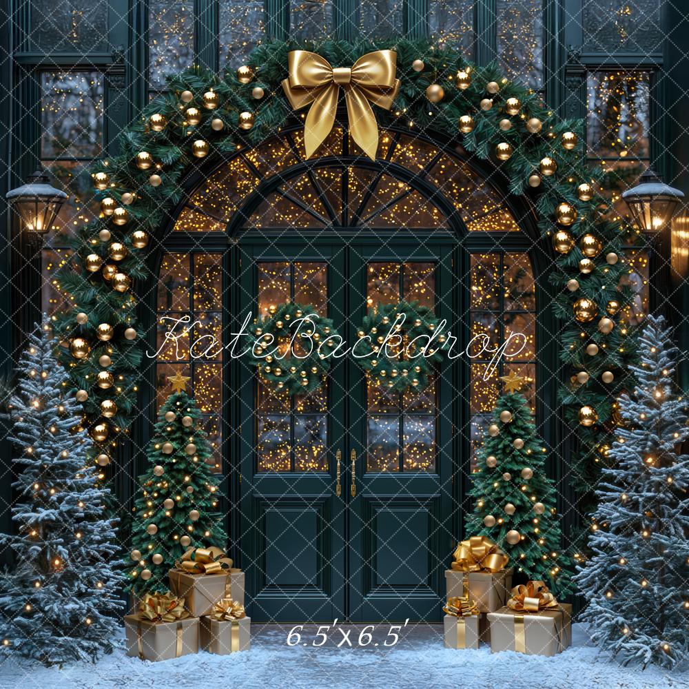 Kate Sapin de Noël Porte Arche Nuit Toile de fond conçue par Mini MakeBelieve - Kate Backdrop FR