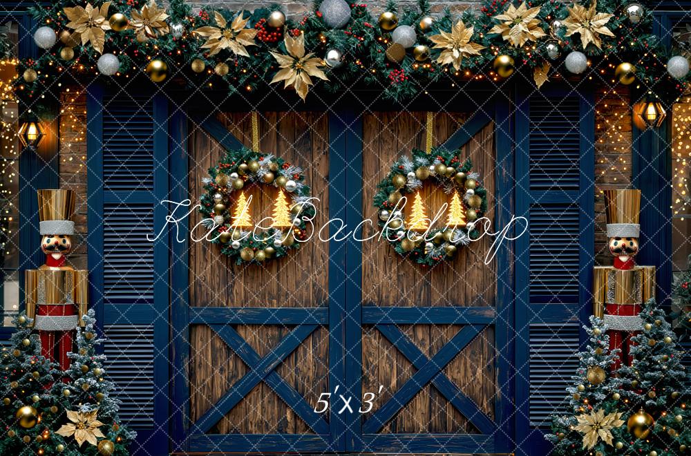 Kate Noël Casse-Noisette Grange Porte Toile de fond conçue par Mini MakeBelieve - Kate Backdrop FR