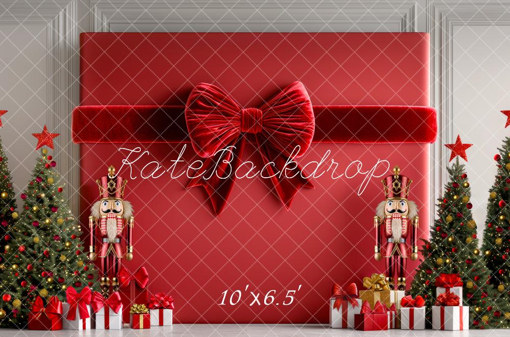 Kate Noël Casse-Noisette Cadeaux Nœud Toile de fond conçue par Mini MakeBelieve