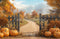 Kate Automne Arrière-cour Citrouille Allée Clôture Toile de fond conçue par Emetselch - Kate Backdrop FR