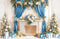Kate Noël Rideaux bleus Cheminée Cadeaux Toile de fond conçue par Emetselch - Kate Backdrop FR