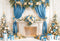Kate Noël Rideaux bleus Cheminée Cadeaux Toile de fond conçue par Emetselch - Kate Backdrop FR
