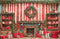 Kate Noël Cheminée Rouge Mur en bois Cadeaux Toile de fond conçue par Emetselch - Kate Backdrop FR