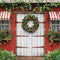 Kate Été Fraise Chalet Rouge Jardin Toile de fond conçue par Emetselch - Kate Backdrop FR