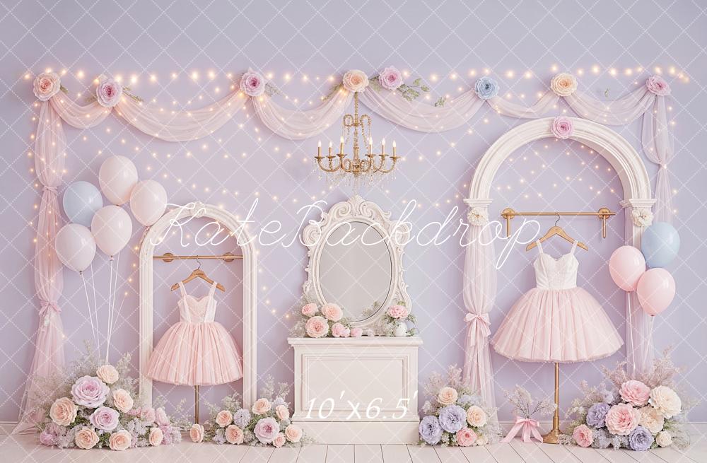 Kate Anniversaire Robe de Ballet Fleurs Toile de fond conçu par Ashley Paul - Kate Backdrop FR
