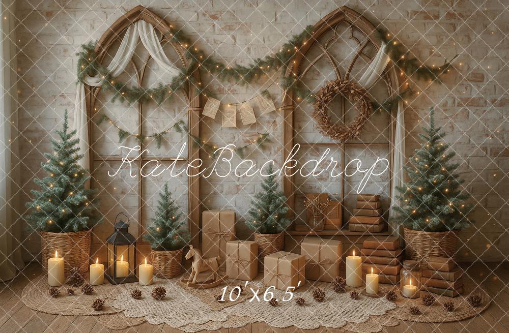 Kate Noël Rustique Bohème Cadeaux Bougies Toile de fond conçu par Ashley Paul - Kate Backdrop FR