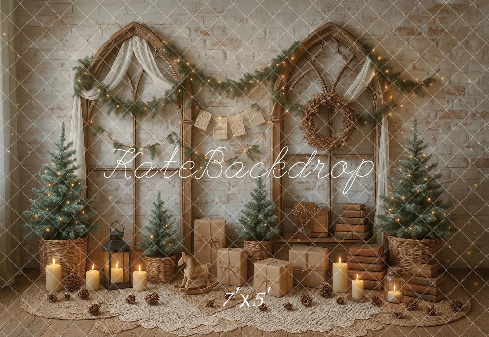 Kate Noël Rustique Bohème Cadeaux Bougies Toile de fond conçu par Ashley Paul - Kate Backdrop FR