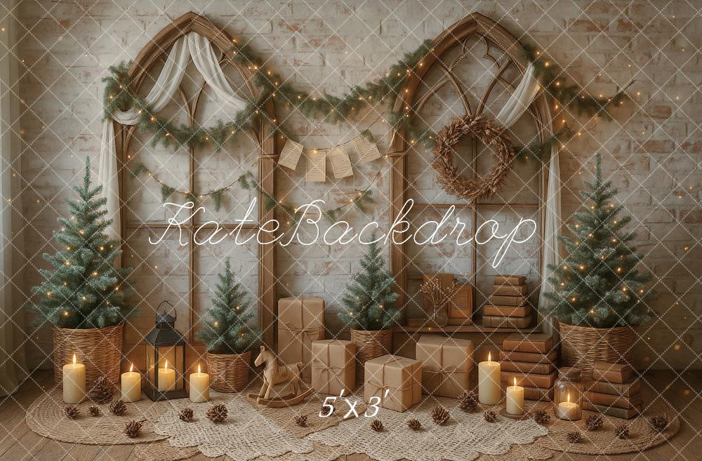 Kate Noël Rustique Bohème Cadeaux Bougies Toile de fond conçu par Ashley Paul - Kate Backdrop FR
