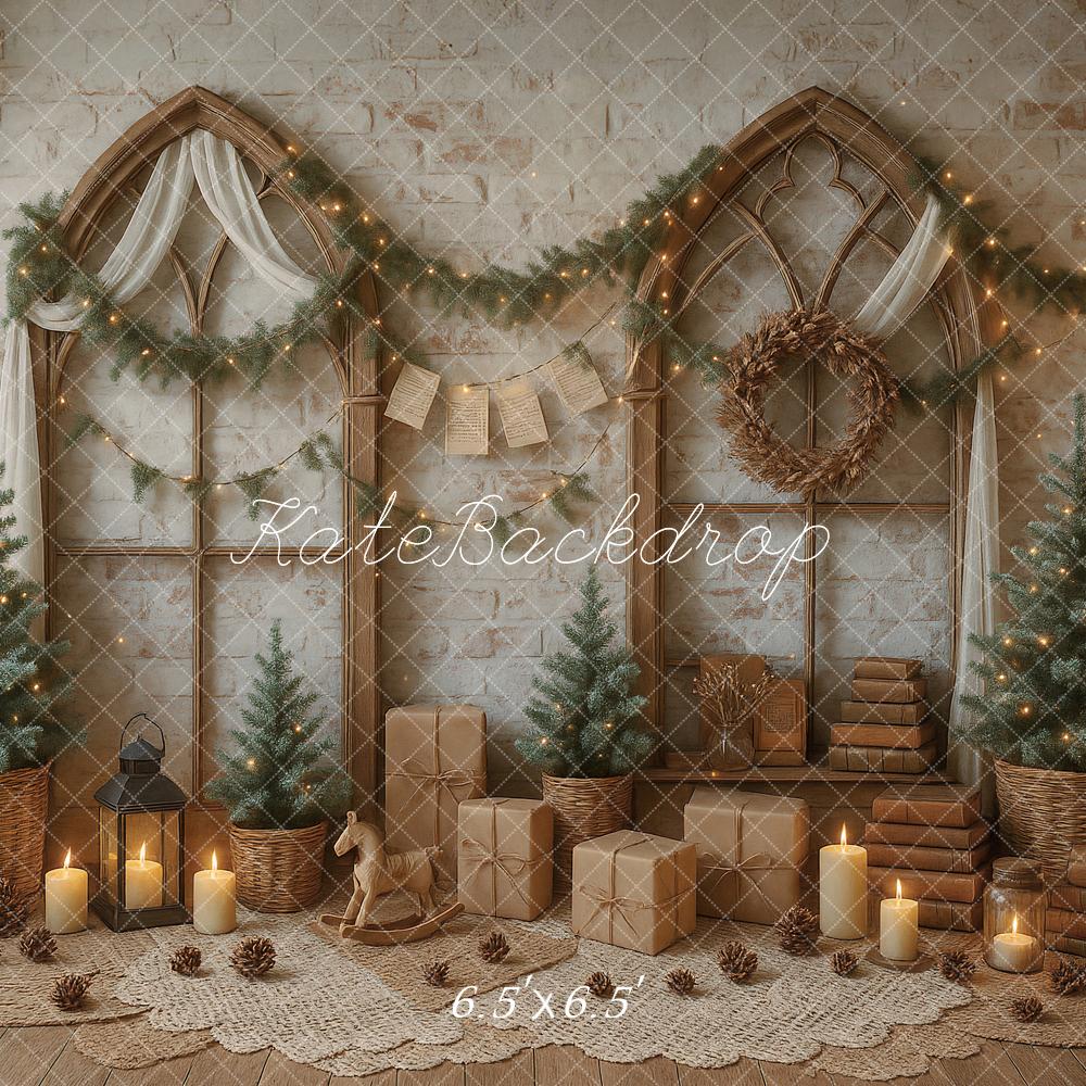 Kate Noël Rustique Bohème Cadeaux Bougies Toile de fond conçu par Ashley Paul - Kate Backdrop FR