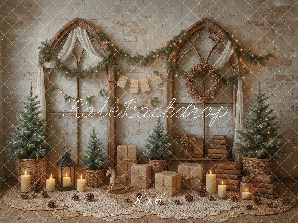 Kate Noël Rustique Bohème Cadeaux Bougies Toile de fond conçu par Ashley Paul - Kate Backdrop FR