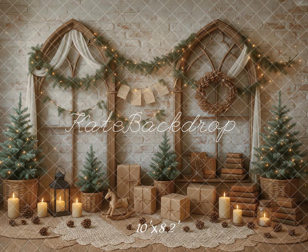 Kate Noël Rustique Bohème Cadeaux Bougies Toile de fond conçu par Ashley Paul - Kate Backdrop FR