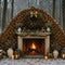 Kate Noël Hiver Extérieur Cheminée Forêt Toile de fond conçu par Ashley Paul