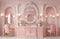 Kate Coiffeuse Chic Miroir Rose Toile de fond conçu par Ashley Paul