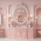 Kate Coiffeuse Chic Miroir Rose Toile de fond conçu par Ashley Paul