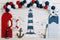 Kate Anniversaire Nautique Phare Ancre Toile de fond conçue par Patty Roberts - Kate Backdrop FR