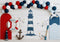 Kate Anniversaire Nautique Phare Ancre Toile de fond conçue par Patty Roberts - Kate Backdrop FR