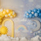 Kate Soleil Lune Arc-en-ciel Ballon Nuages Toile de fond conçue par Patty Roberts - Kate Backdrop FR
