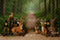 Kate Anniversaire Forêt Cerf Bois Toile de fond conçue par Patty Roberts - Kate Backdrop FR