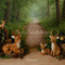 Kate Anniversaire Forêt Cerf Bois Toile de fond conçue par Patty Roberts - Kate Backdrop FR