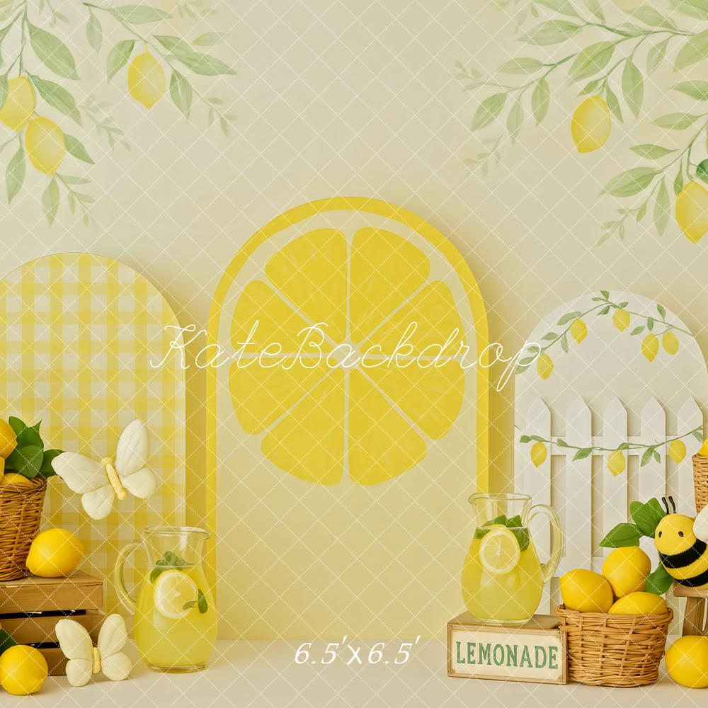 Kate Été Citron Abeille Arches Toile de fond conçue par Patty Roberts - Kate Backdrop FR