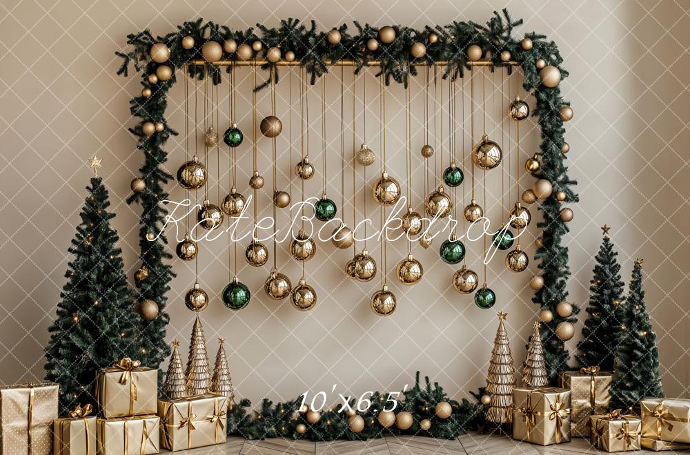 Kate Noël Décorations Cadeaux Doré Toile de fond conçue par Patty Roberts - Kate Backdrop FR