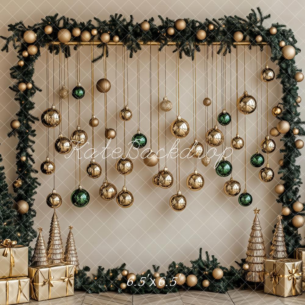 Kate Noël Décorations Cadeaux Doré Toile de fond conçue par Patty Roberts - Kate Backdrop FR