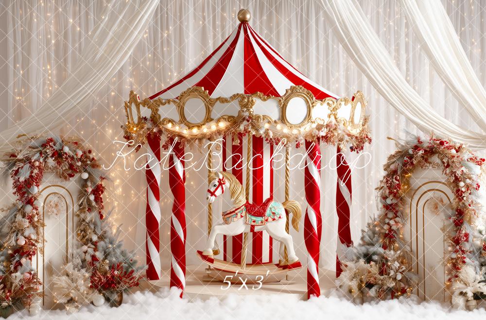Kate Noël Cirque Carrousel Rideaux Toile de fond conçue par Patty Roberts - Kate Backdrop FR