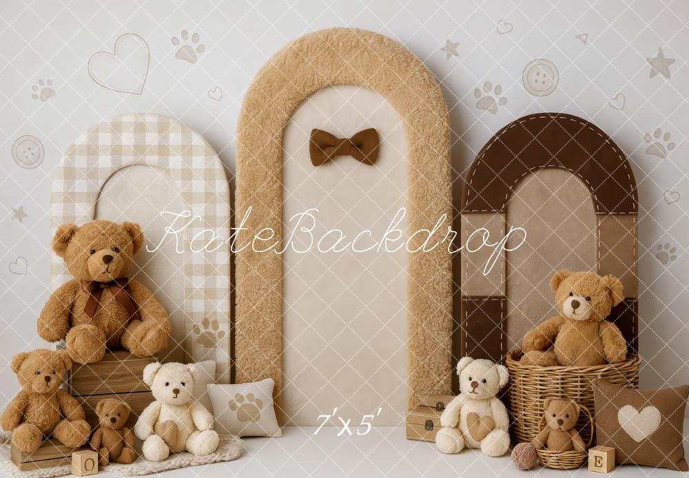 Kate Anniversaire Ours en peluche Arches Toile de fond conçue par Patty Roberts - Kate Backdrop FR